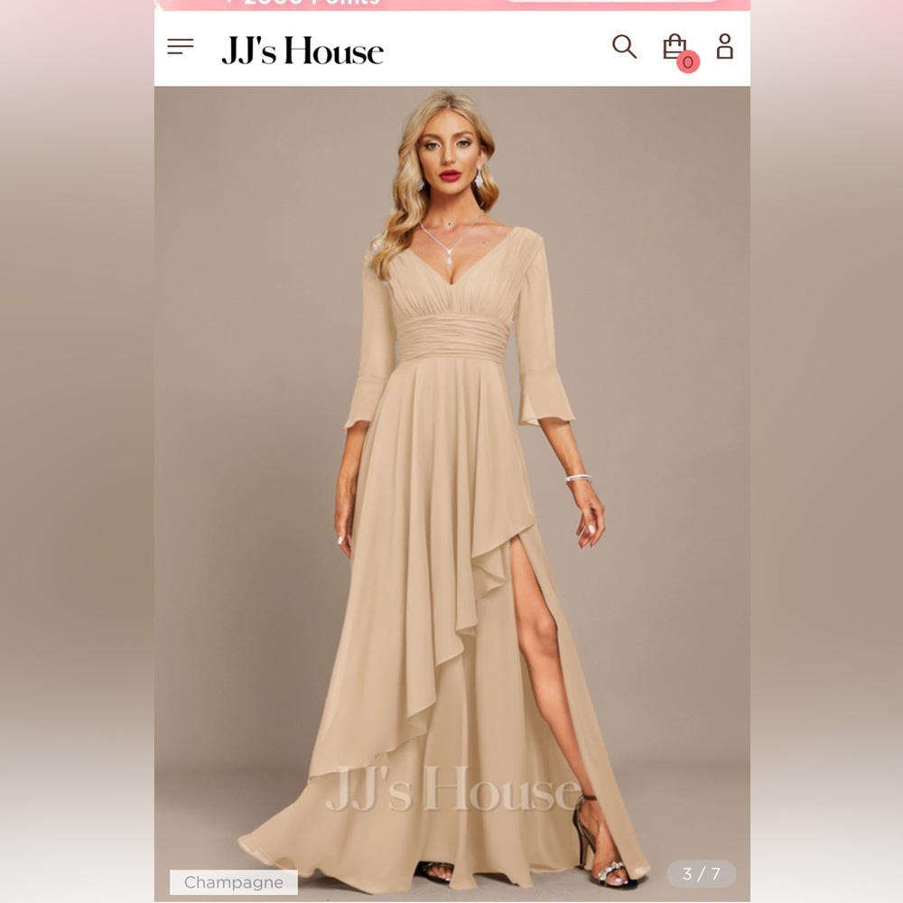 JJ’s House A-line Floor-Length Chiffon Mother of Bride Dress-14, New With Tags